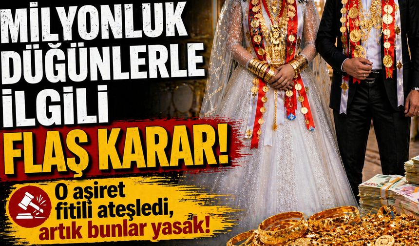 Milyonluk düğünlerle ilgili flaş karar! 21 maddelik karar alındı...