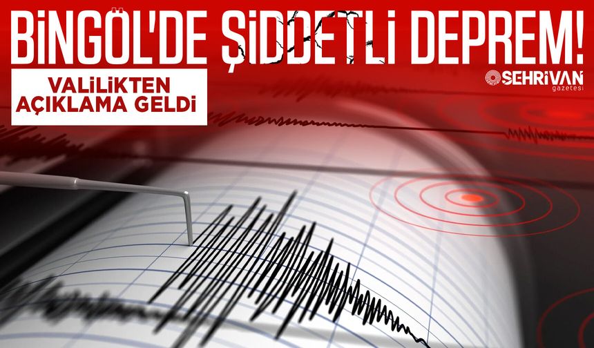 Bingöl'de şiddetli deprem! Valilikten açıklama geldi