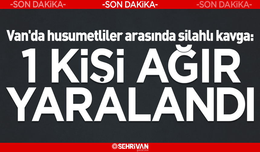 Van'da husumetlilerin silahlı kavgası kanlı bitti: 1 kişi ağır yaralandı!