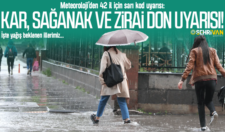 Meteoroloji uyardı: Kar, sağanak ve zirai dona dikkat! İşte il il hava durumu
