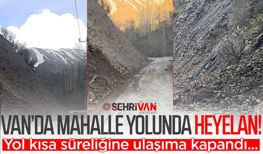 Van’da mahalle yolunda heyelan meydana geldi!
