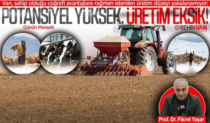 Coğrafya "üret" diyor, Van izliyor! İşte Vanlıların elinde kullanamadığı büyük koz