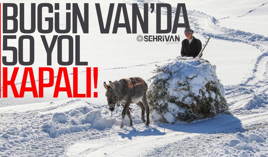 Van’da 50 yol kapalı olacak: İşte kapalı yol bilgisi…