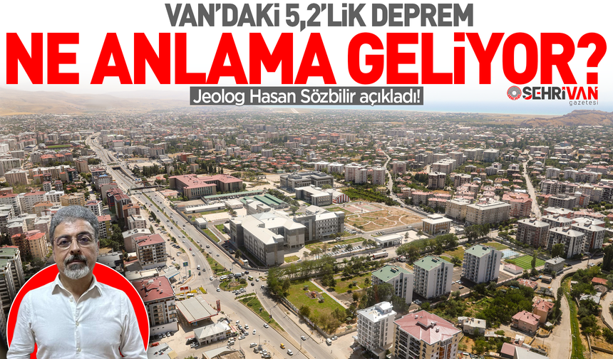 Van’da 5,2’lik deprem ne anlama geliyor? Ünlü Jeolog Sözbilir açıkladı!