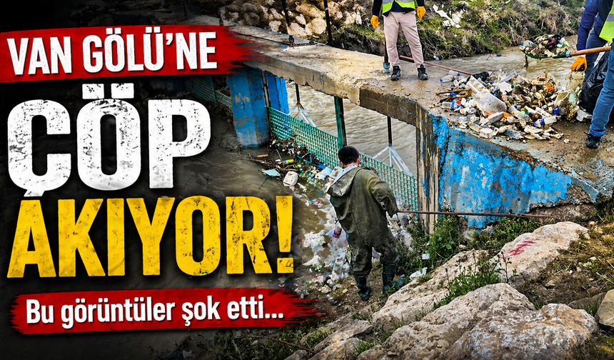 Şok eden görüntüler: Van Gölü'ne çöp akıyor!