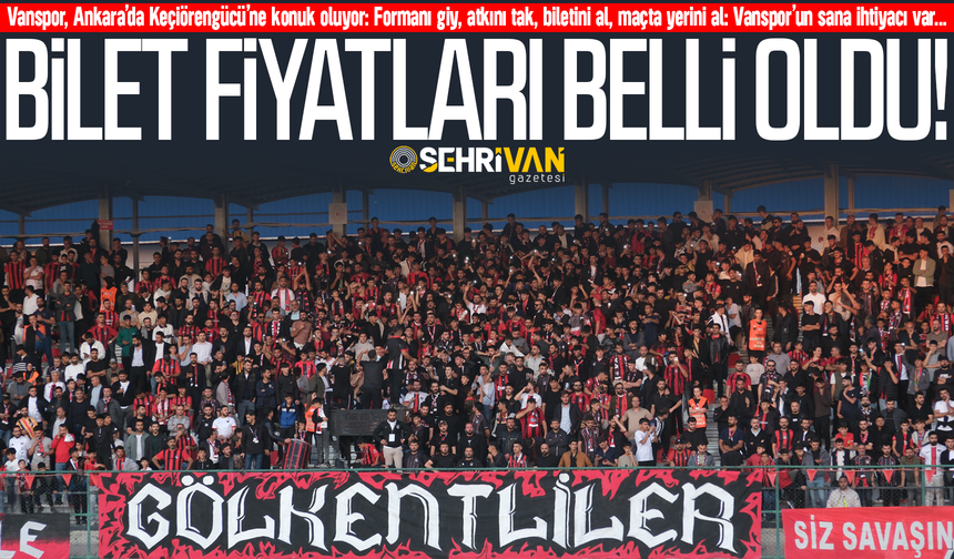 Vanspor final maçına çıkıyor: Dev maçın bilet fiyatları açıklandı!
