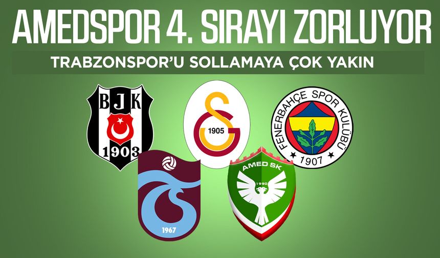 Amedspor 4. sırayı zorluyor! Trabzonspor’u sollamaya çok yakın