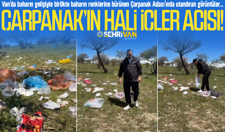 Van’da baharın renklerine bürünen Çarpanak Adası’ında utandıran görüntüler!