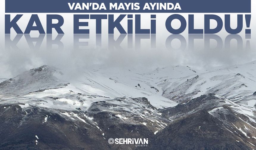 Van'da mayıs ayında kar etkili oldu!