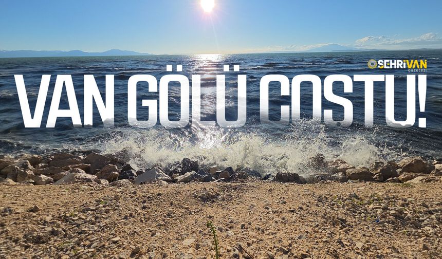 Van'da etkili olan rüzgâr Van Gölü'nü coşturdu!