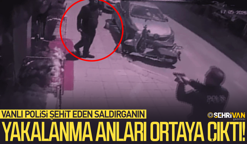 Vanlı polisi şehit eden saldırganın yakalanma anları ortaya çıktı!