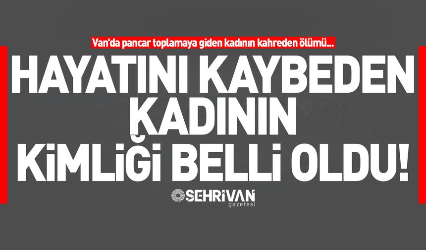 Van’da pancar toplarken kayalıktan düşerek hayatını kaybeden kadının kimliği belli oldu!