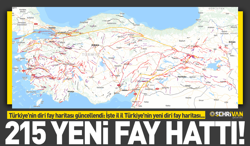 215 yeni fay: Türkiye diri fay haritası güncellendi! İşte il il Türkiye'nin yeni diri fay haritası