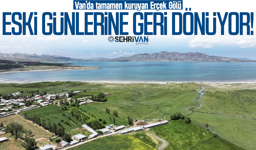 Van’da tamamen kuruyan göl eski günlerine geri dönüyor!