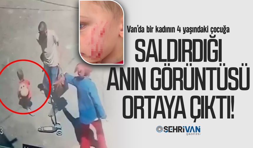 Van’da bir kadının 4 yaşındaki çocuğa saldırdığı anların görüntüsü ortaya çıktı!