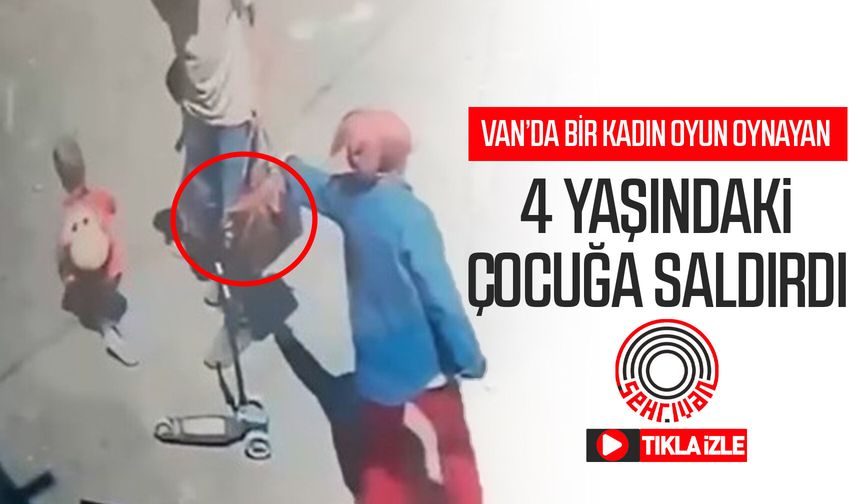 Van’da skandal görüntü: Bir kadın 4 yaşındaki çocuğa saldırdı
