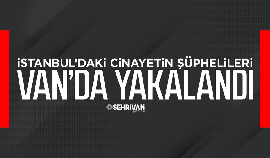 İstanbul’daki cinayetin şüphelileri Van’da yakalandı
