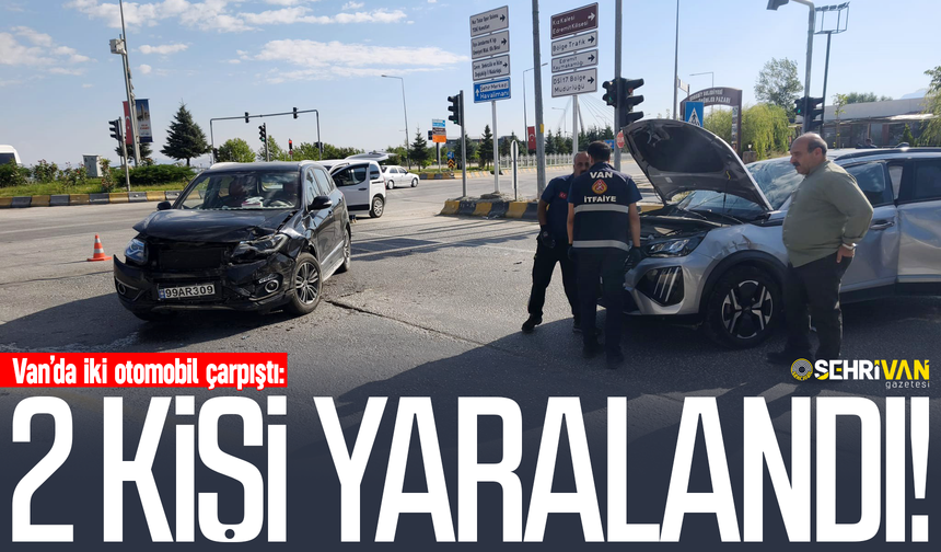 Van’da iki otomobil çarpıştı: 2 kişi yaralandı!