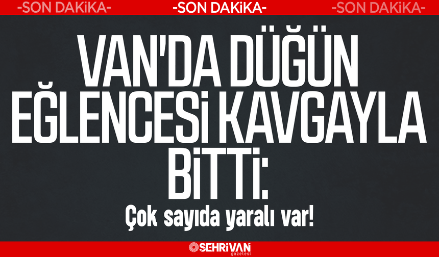 Van'da düğün eğlencesi kavgayla bitti: Çok sayıda yaralı var!