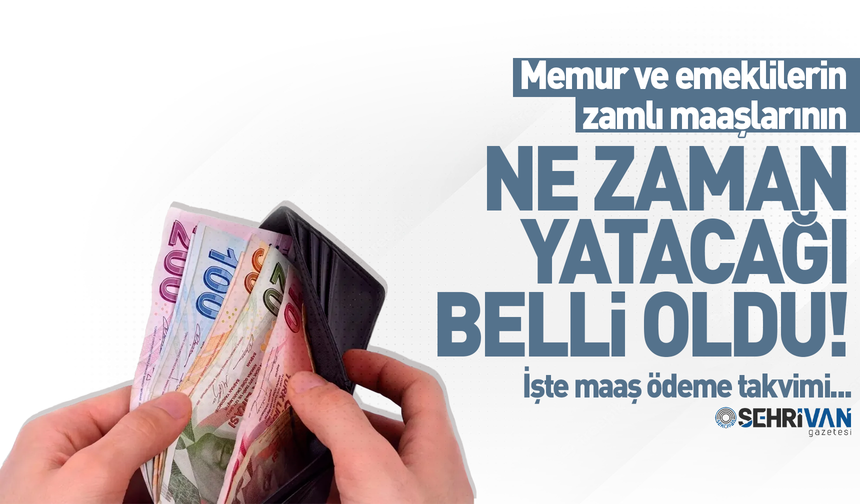 Memur ve emeklilerin zamlı maaşlarının ne zaman yatacağı belli oldu! İşte maaş ödeme takvimi