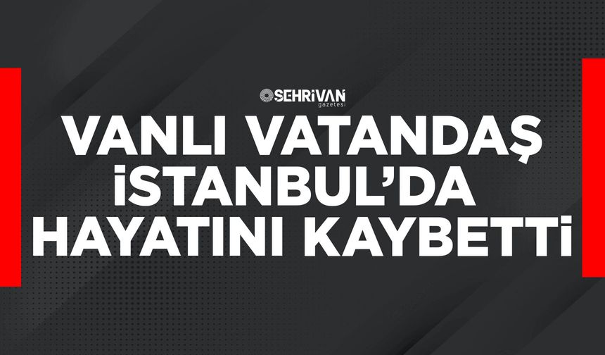 Vanlı vatandaş İstanbul’da hayatını kaybetti