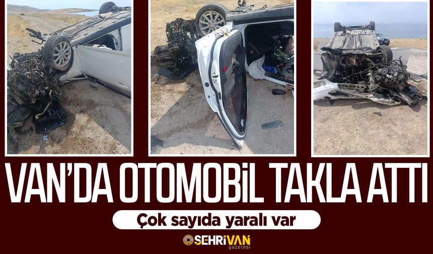 Van-Erciş kara yolunda otomobil takla attı: 4 yaralı!