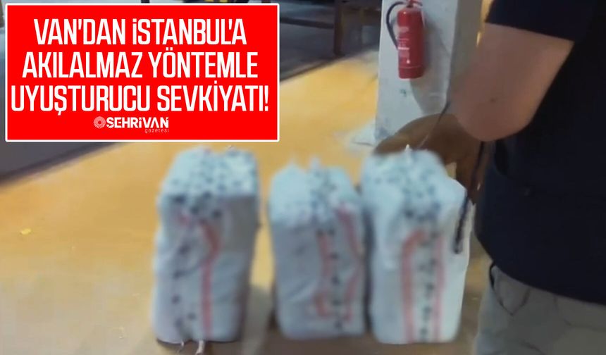 Van'dan İstanbul'a akılalmaz yöntemle uyuşturucu sevkiyatı!
