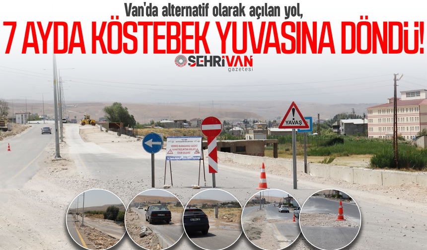 Van'da alternatif yol 7 ayda köstebek yuvasına döndü!