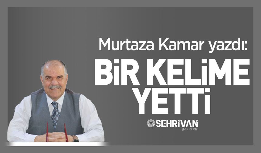 Murtaza Kamar yazdı: Bir kelime yetti