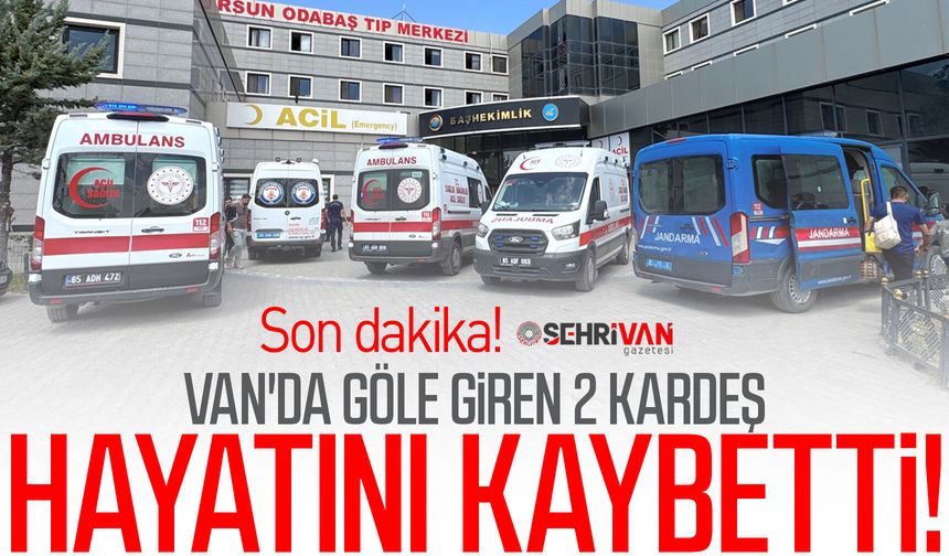Son dakika: Van'da göle giren 2 kardeş hayatını kaybetti!