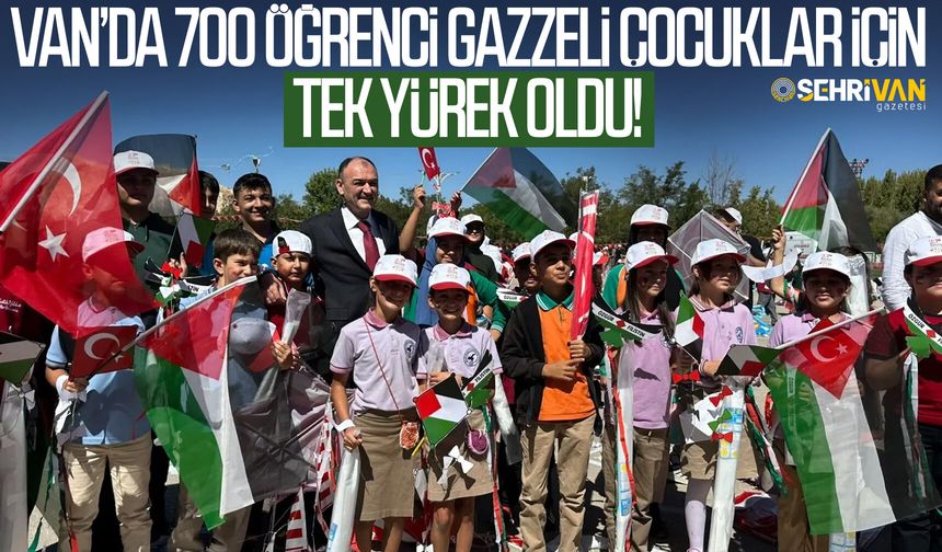Van’da 700 öğrenci Gazzeli çocuklar için tek yürek oldu!