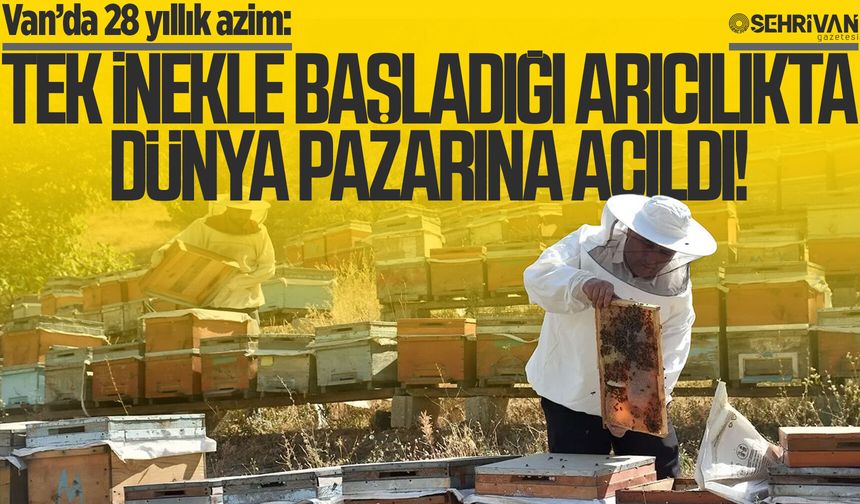 Van’da 28 yıllık azim: Tek inekle başladığı arıcılıkta dünya pazarına açıldı!