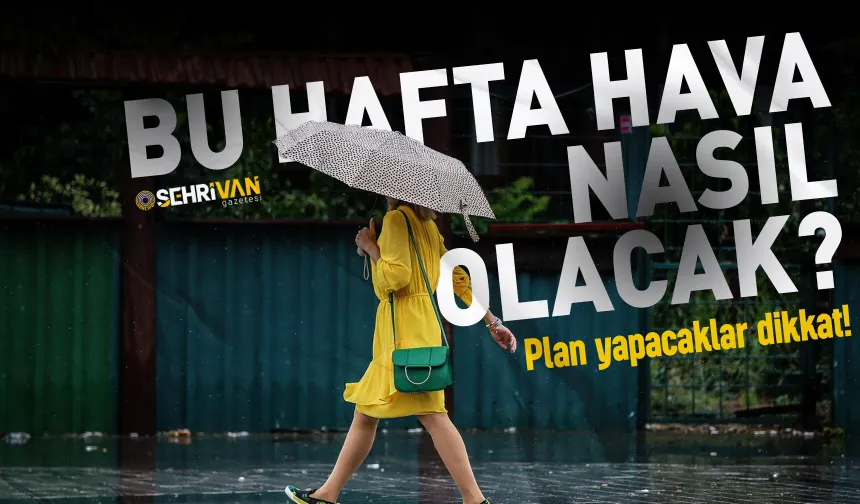 Van ve ilçelerinde bu hafta hava nasıl olacak? İşte 5 günlük hava durumu