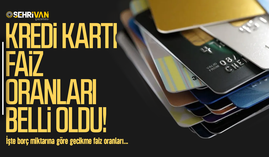 Kredi kartı faiz oranları belli oldu! İşte borç miktarına göre gecikme faiz oranları…