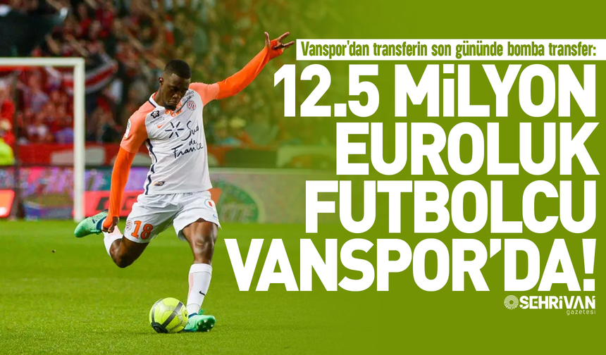 Vanspor'dan transferin son gününde bomba transfer: 12.5 milyon euroluk yıldız Vanspor’da!