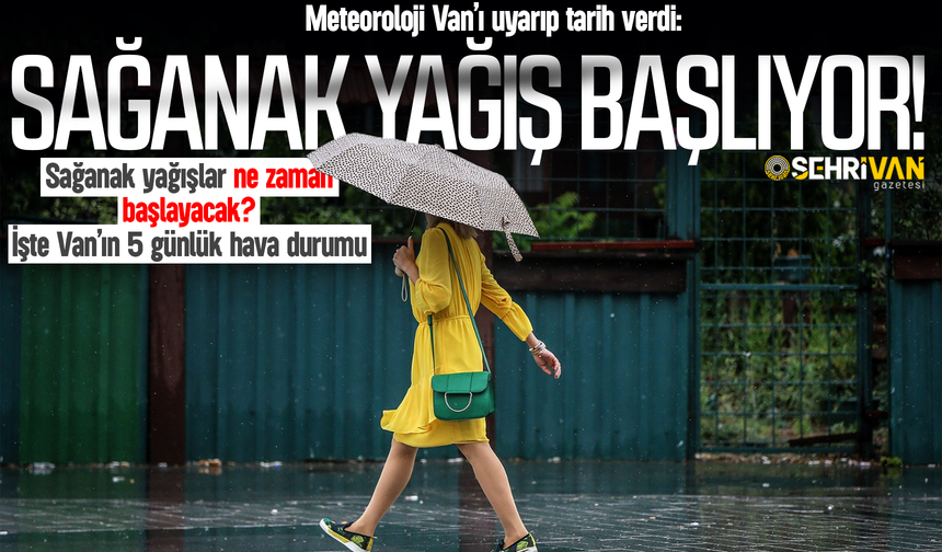 Meteoroloji tarih verdi: Van’da sağanak yağışlar başlıyor!