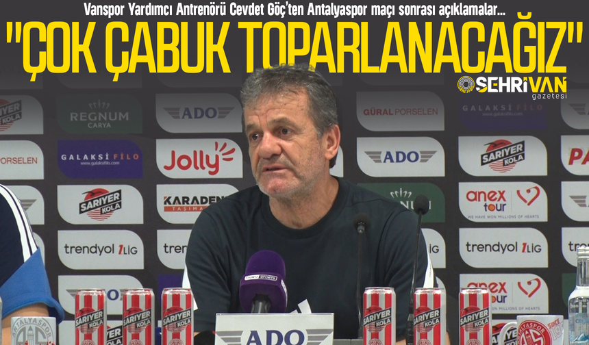 Vanspor yardımcı antrenöründen maç sonu açıklamalar: Mağlubiyetin nedenini açıkladı!