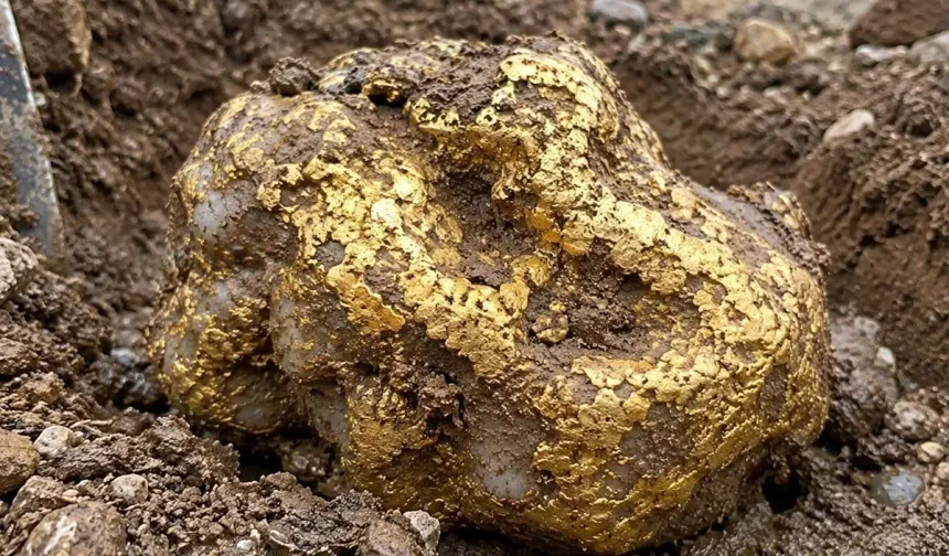 Buldozerle 9 kiloluk altın külçesi buldu: Değeri yaklaşık 36,9 milyon lira!