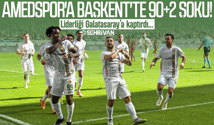 Başkent’te Amedspor 90+2’de yıkıldı! Yeni lider belli oldu...