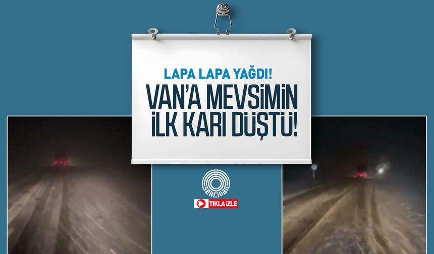 Lapa lapa yağdı! Van’a mevsimin ilk karı düştü!