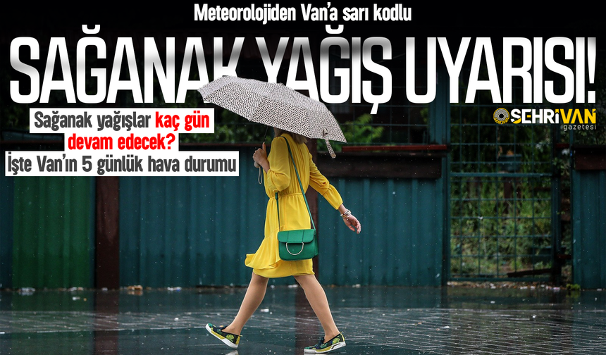 Meteorolojiden Van için sarı kodlu uyarı: Kuvvetli sağanak ve toz taşınımı geliyor!