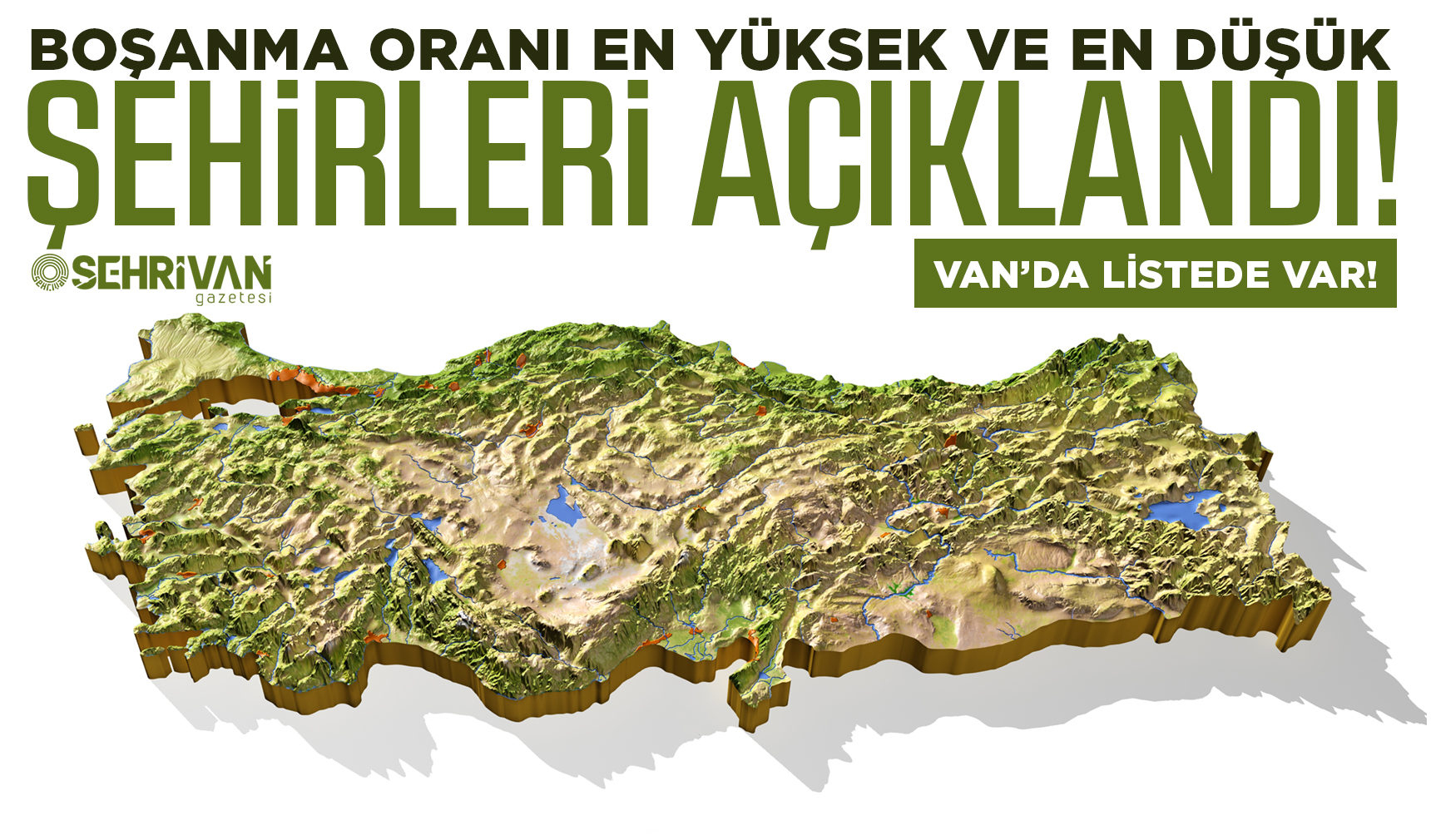 Boşanma oranı en yüksek ve en düşük şehirleri açıklandı! Listede Van’da var…