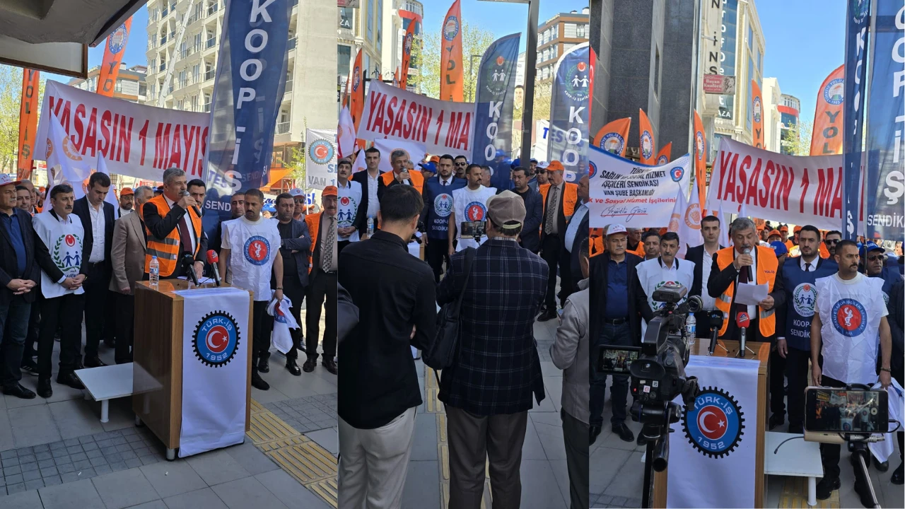 Van’da 1 Mayıs: Yol-İş çalışma hayatındaki derinleşen sorunlara karşı tek ses oldu!